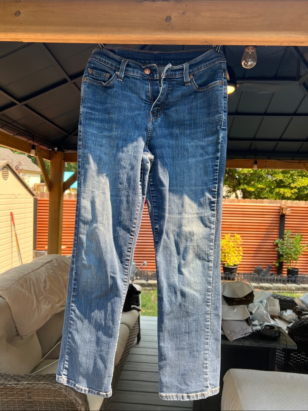 Levi's Women's Medium Blue Straight-Leg Jeans